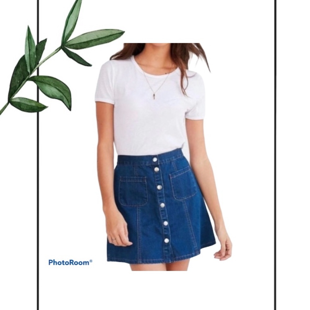 Urban Outfitters BDG Denim Button Mini Skirt